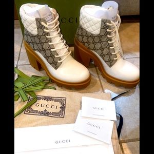 Authentic Gucci Womens GG Ankle Boot Size 39